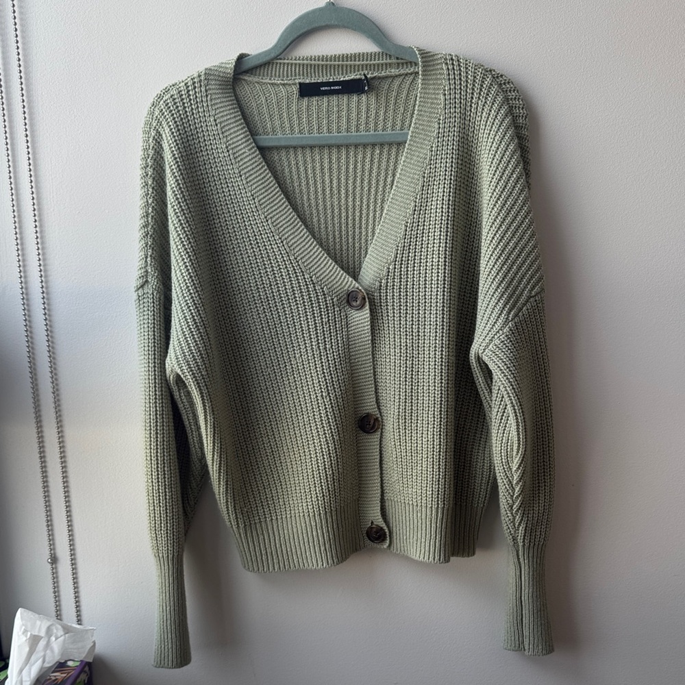 Vero Moda Olive Knit Cardigan
